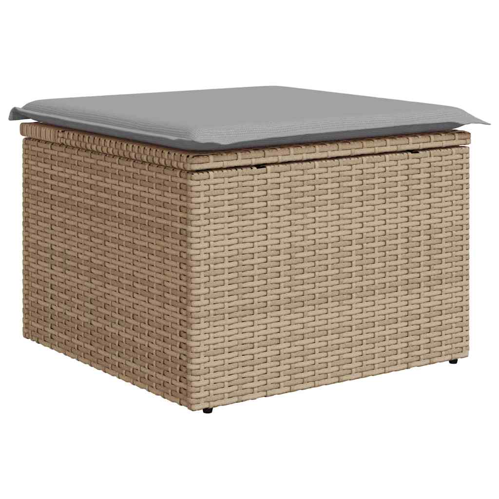 Ensemble de canapé de jardin 6 pcs Beige Poly rotin - XIOS