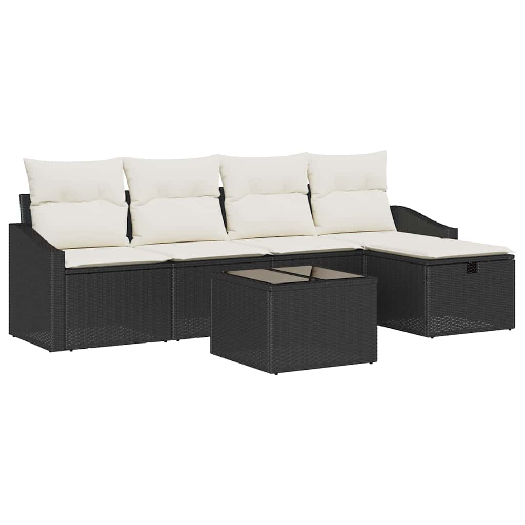 Ensemble de Canapés avec coussin avec stockage Noir polyrotin - XIOS