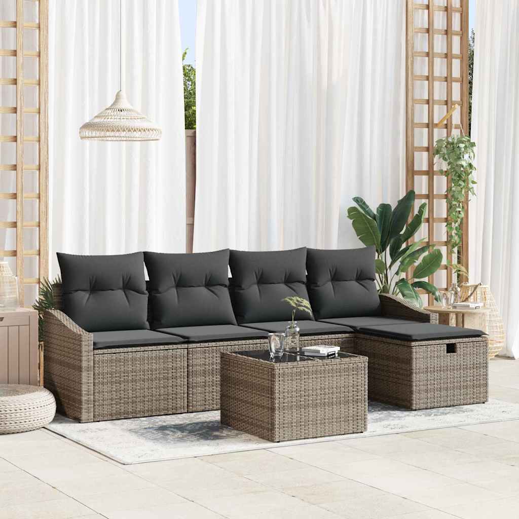 Ensemble de Canapés avec coussin avec stockage Gris polyrotin - XIOS