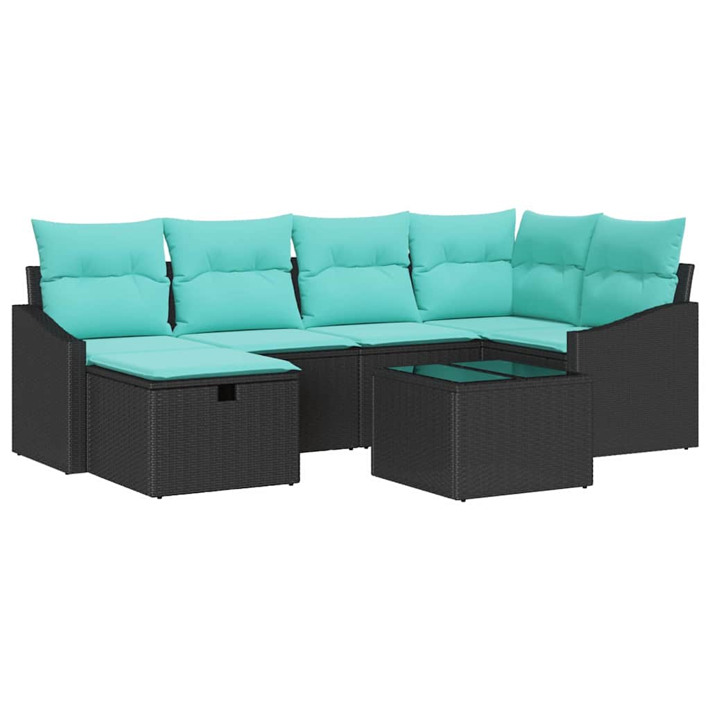 Ensemble de Canapés avec coussin avec stockage Noir polyrotin - XIOS