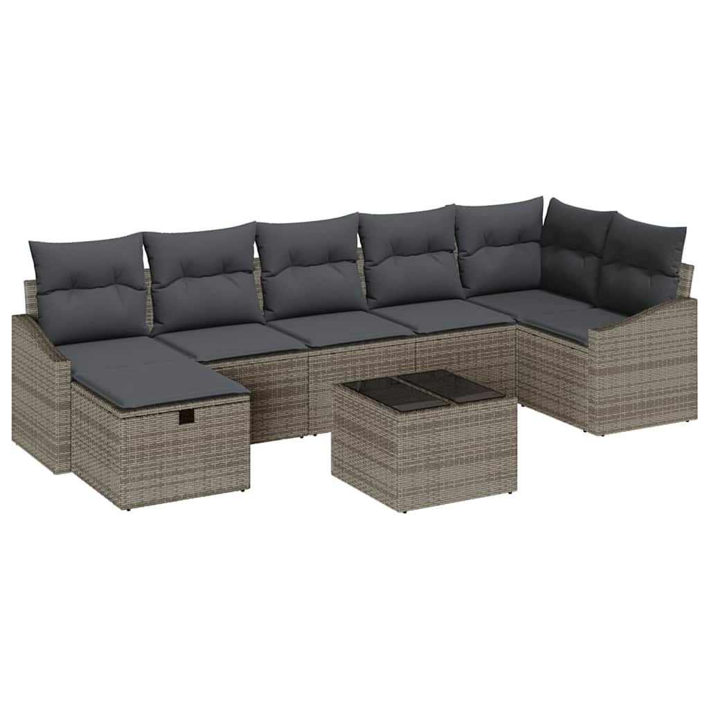 Ensemble de Canapés avec coussin avec stockage Gris polyrotin - XIOS