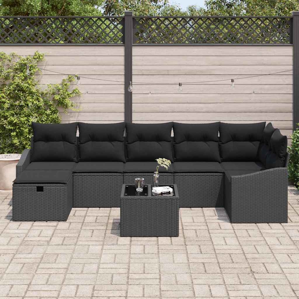 Ensemble de Canapés avec coussin avec stockage 8 pcs polyrotin - XIOS