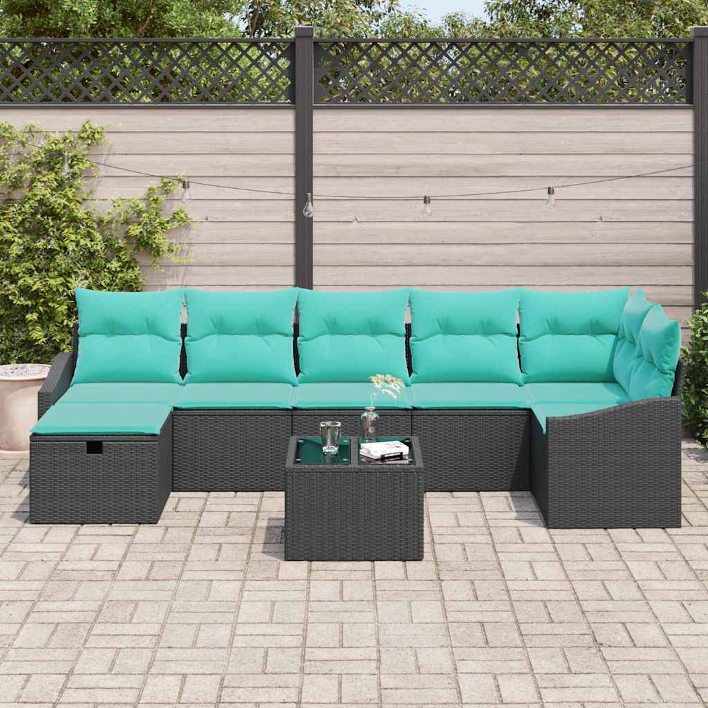Ensemble de Canapés avec coussin avec stockage 8 pcs polyrotin - XIOS