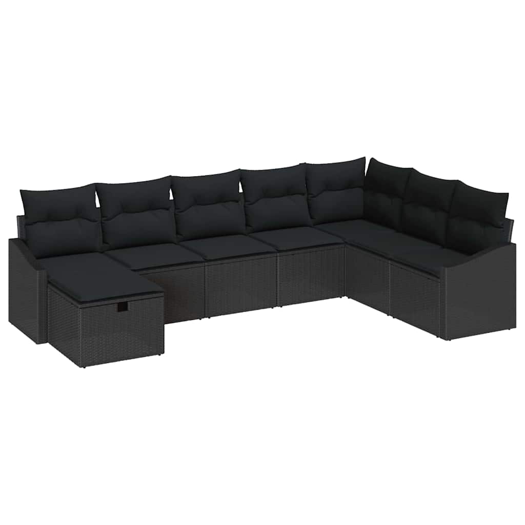 Ensemble de canapé de jardin avec coussin 8 pcs polyrotin - XIOS
