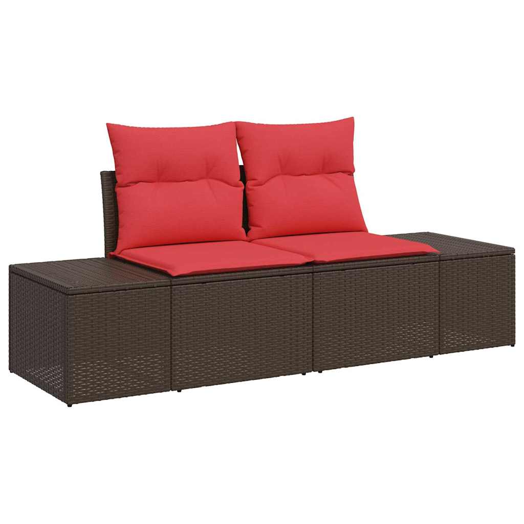 Ensemble de canapé de jardin 6 pcs Marron polyrotin - XIOS