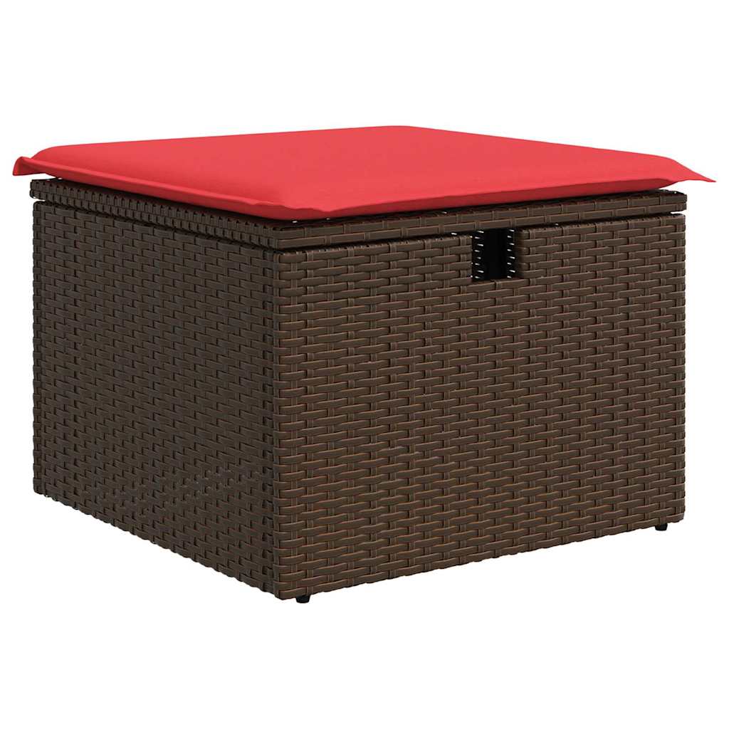Ensemble de canapé de jardin 9 pcs Marron polyrotin - XIOS