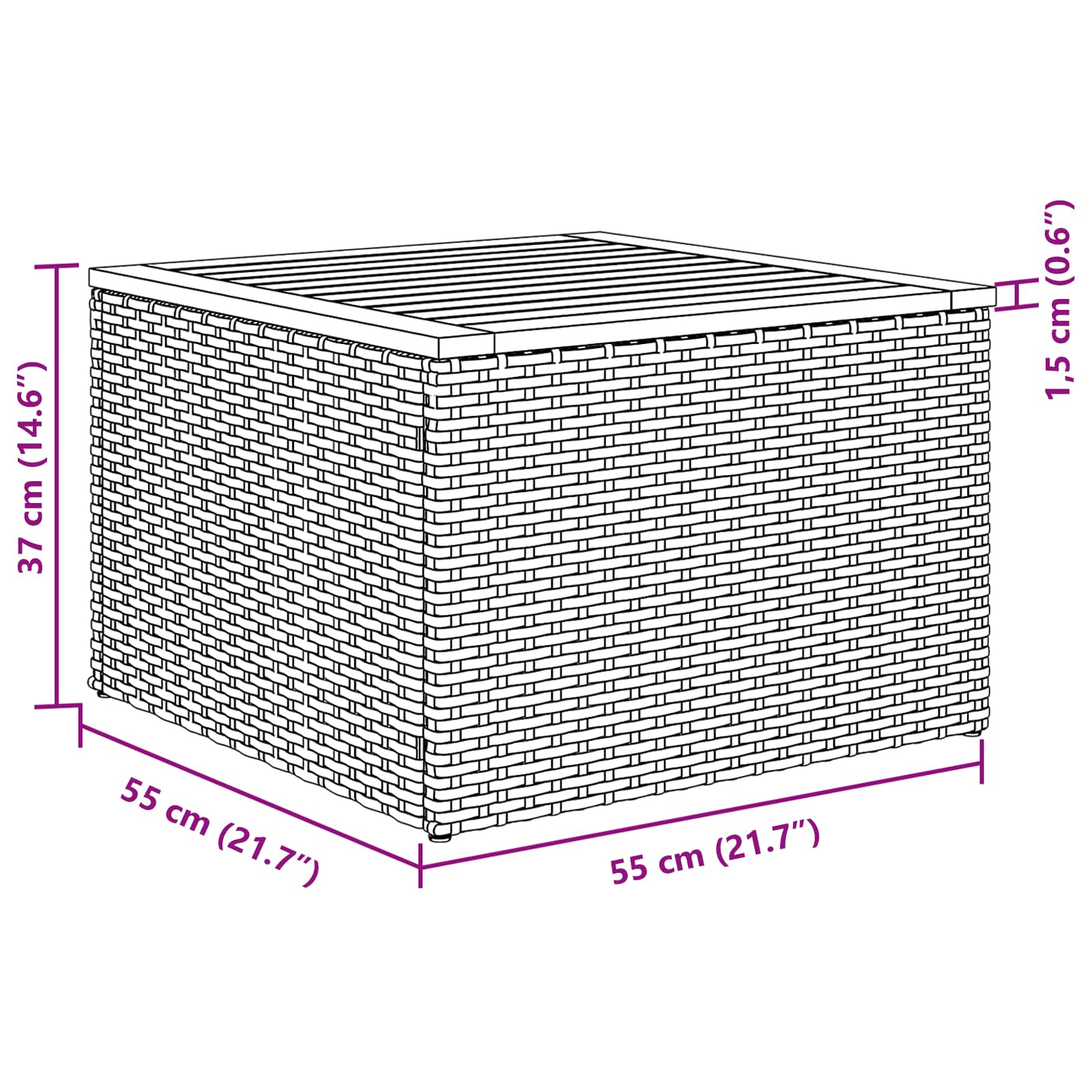 Ensemble de canapé de jardin avec coussin 6 pcs Noir polyrotin - XIOS