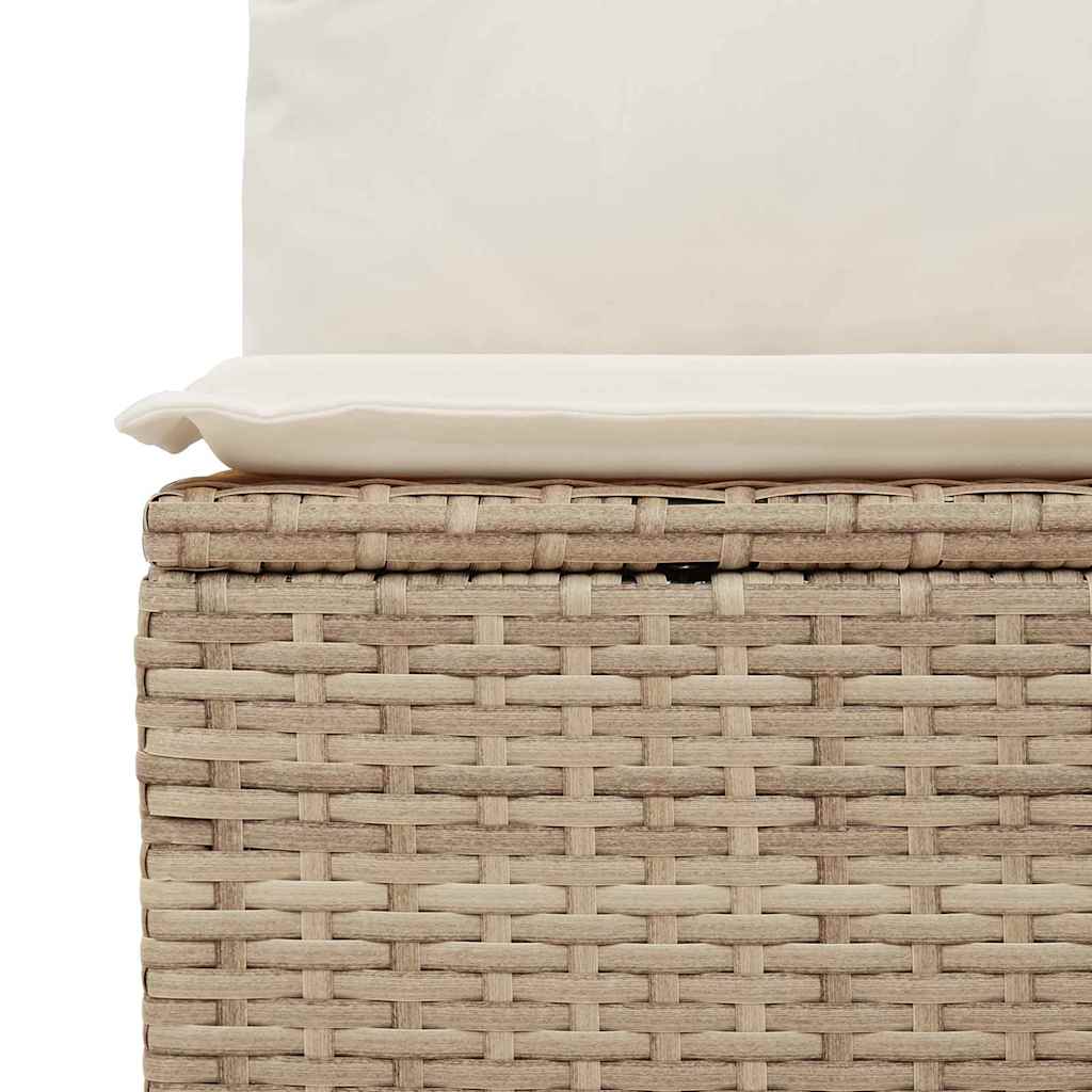 Ensemble de canapé de jardin avec coussin 9 pcs Beige polyrotin - XIOS