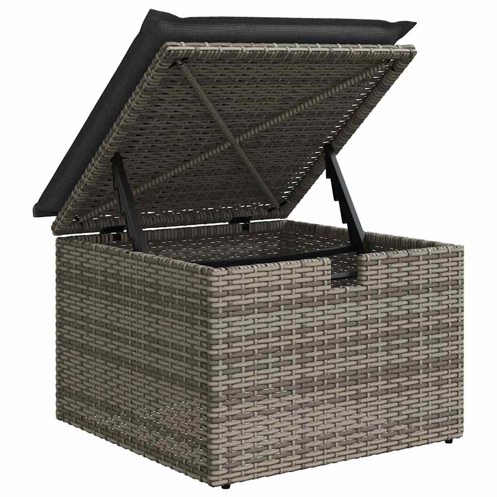 Ensemble de canapé de jardin avec coussin 6 pcs Gris polyrotin - XIOS