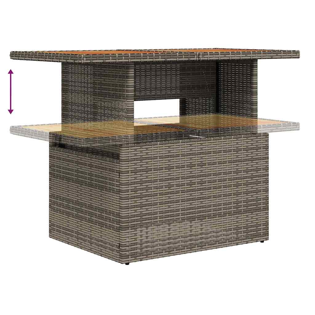 Ensemble de canapé de jardin avec coussin 6 pcs Gris polyrotin - XIOS