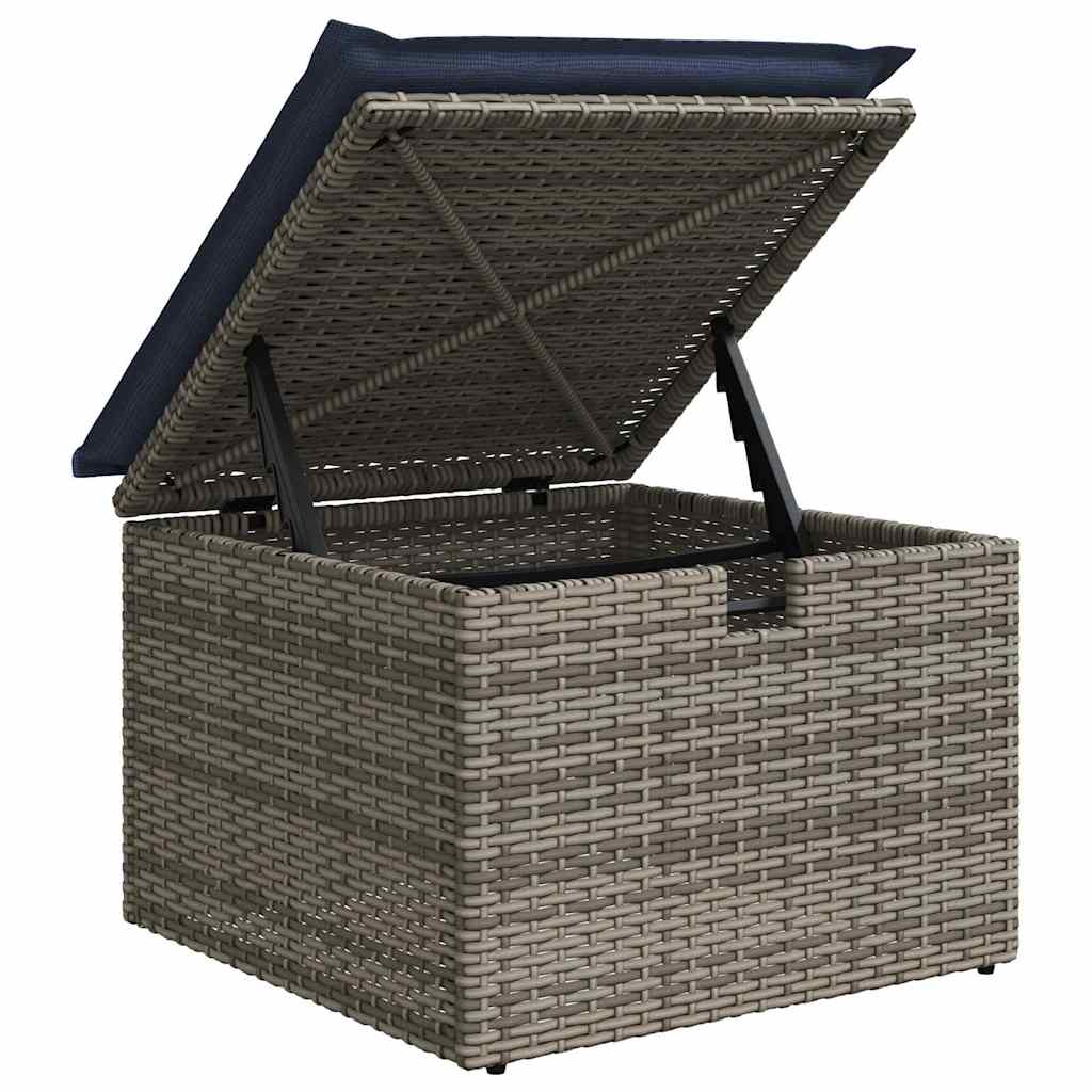 Ensemble de canapé de jardin avec coussin 6 pcs Gris polyrotin - XIOS
