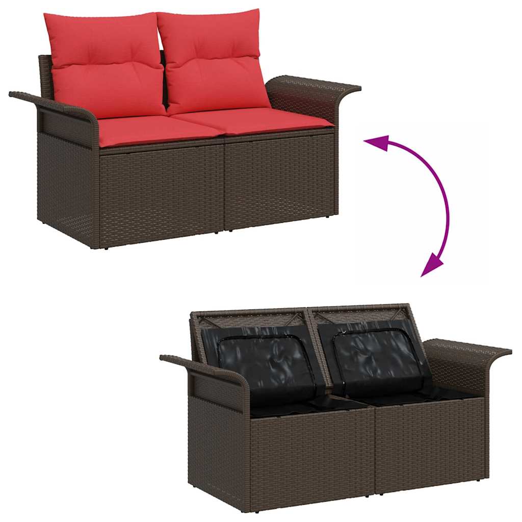 Ensemble de canapé de jardin avec coussin 6 pcs Poly rotin - XIOS