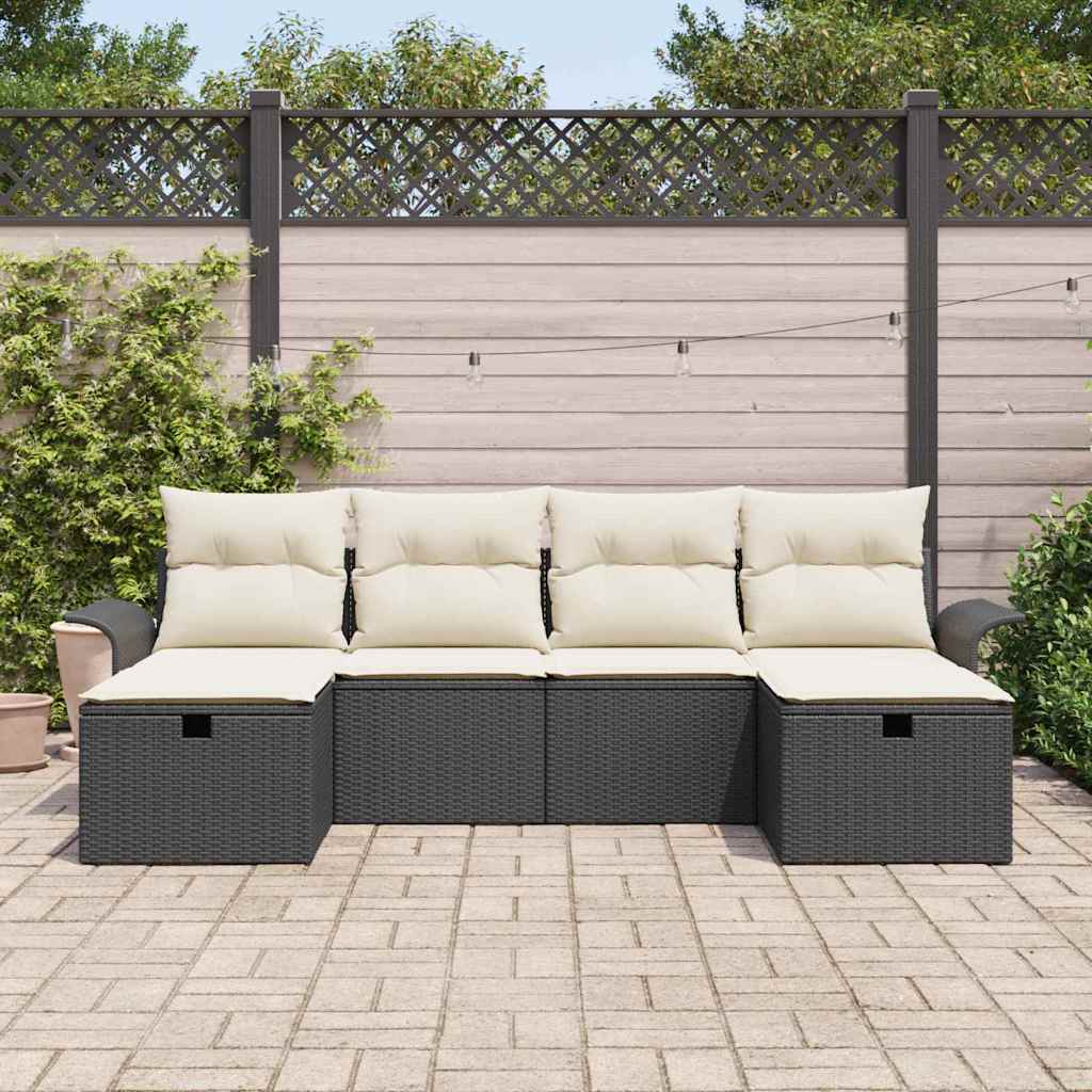 Ensemble de canapé de jardin avec coussin 6 pcs Poly rotin - XIOS