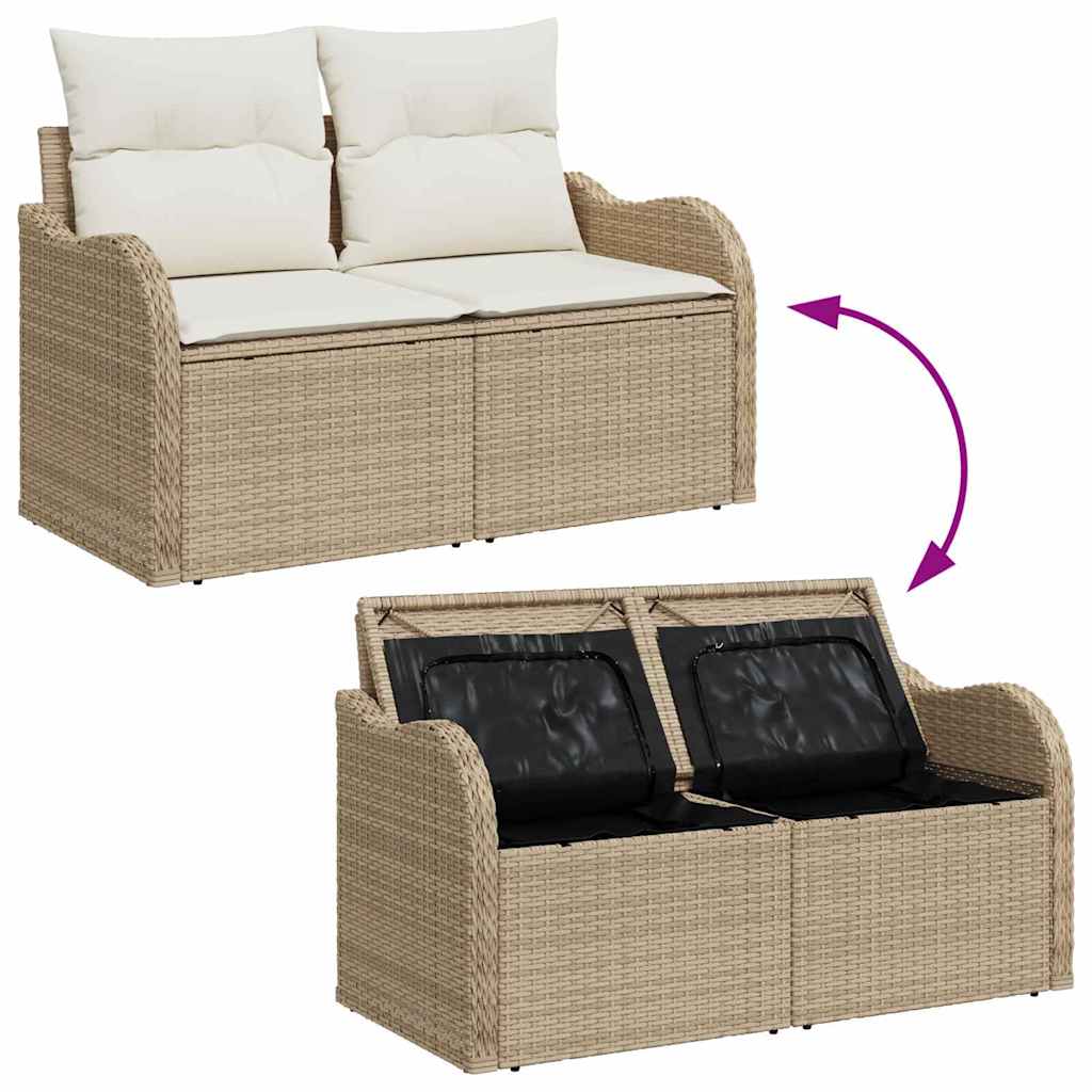Ensemble de canapé de jardin 6 pc Poly rotin