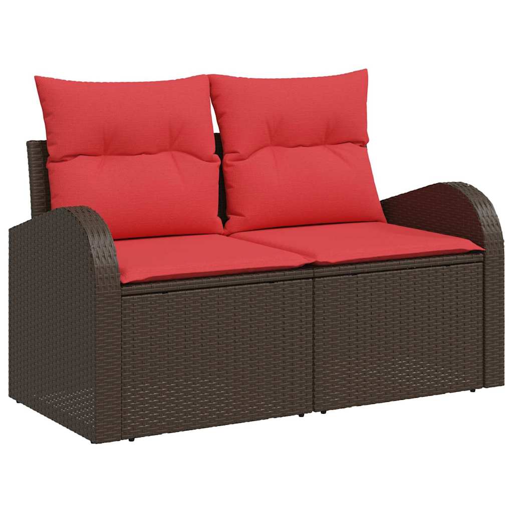 Ensemble de canapé de jardin 7 pcs Marron polyrotin - XIOS