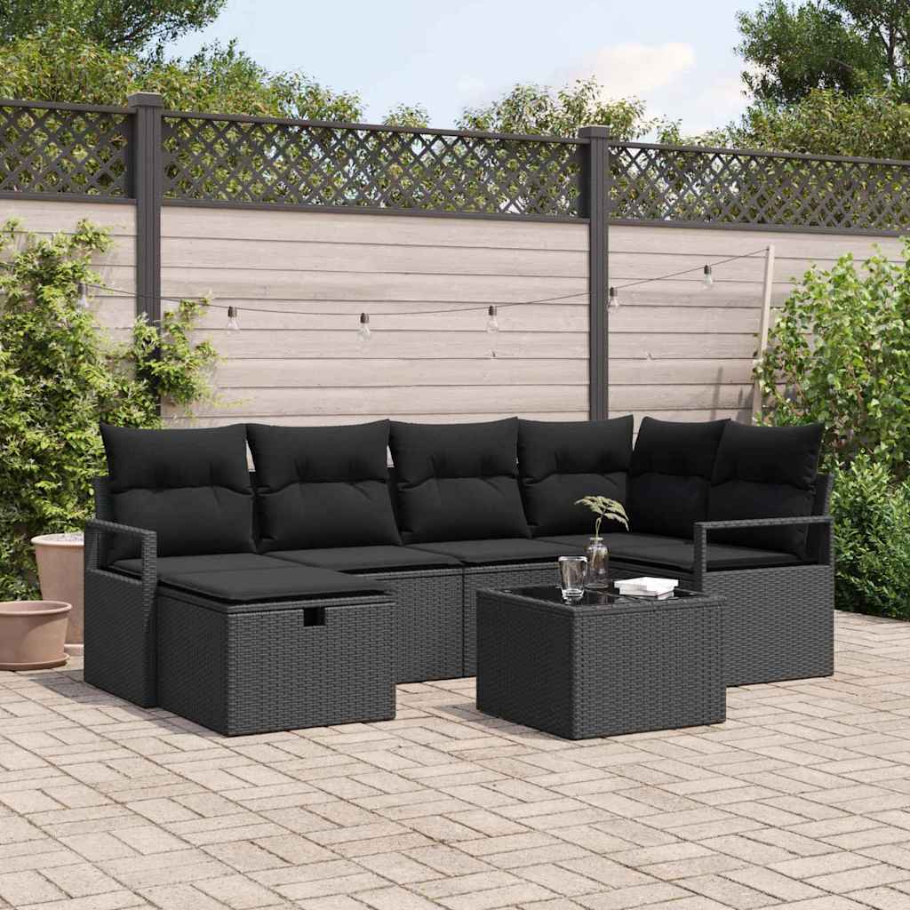 Ensemble de canapé de jardin avec coussin polyrotin - XIOS