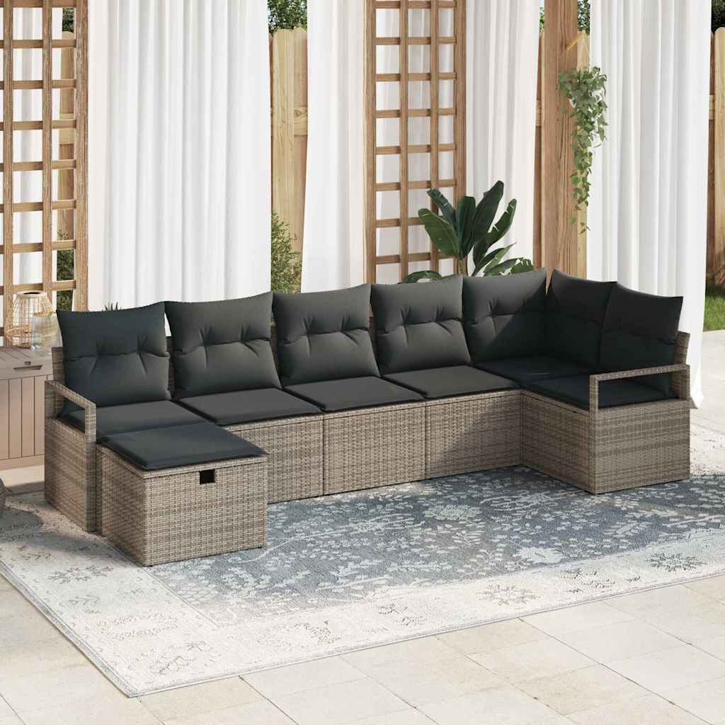 Ensemble de Canapés avec coussin 5 pcs polyrotin - XIOS