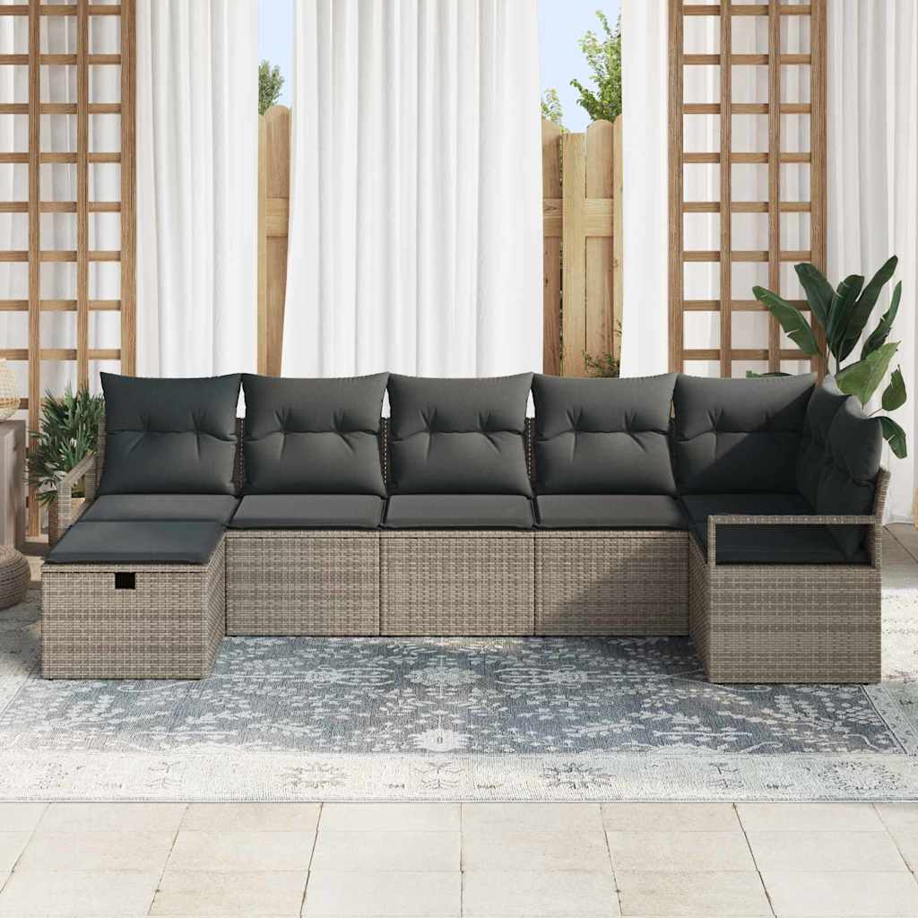 Ensemble de Canapés avec coussin 5 pcs polyrotin - XIOS