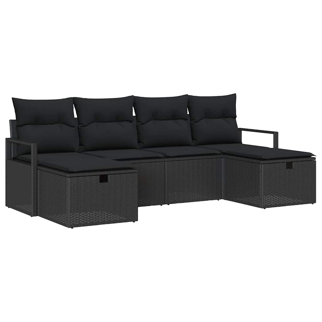 Ensemble de Canapés avec coussin 5 pcs polyrotin - XIOS