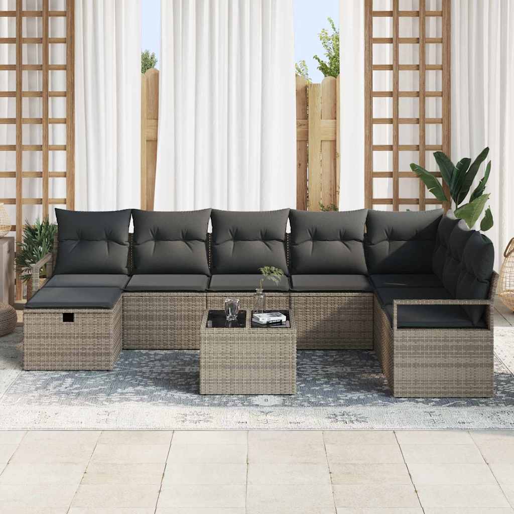 Ensemble de Canapés avec coussin 6 pcs polyrotin - XIOS