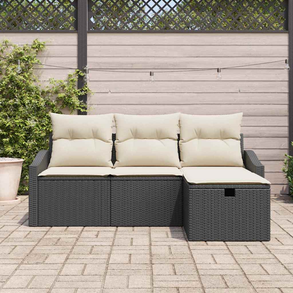 Ensemble de Canapés avec coussin 4 pcs polyrotin - XIOS
