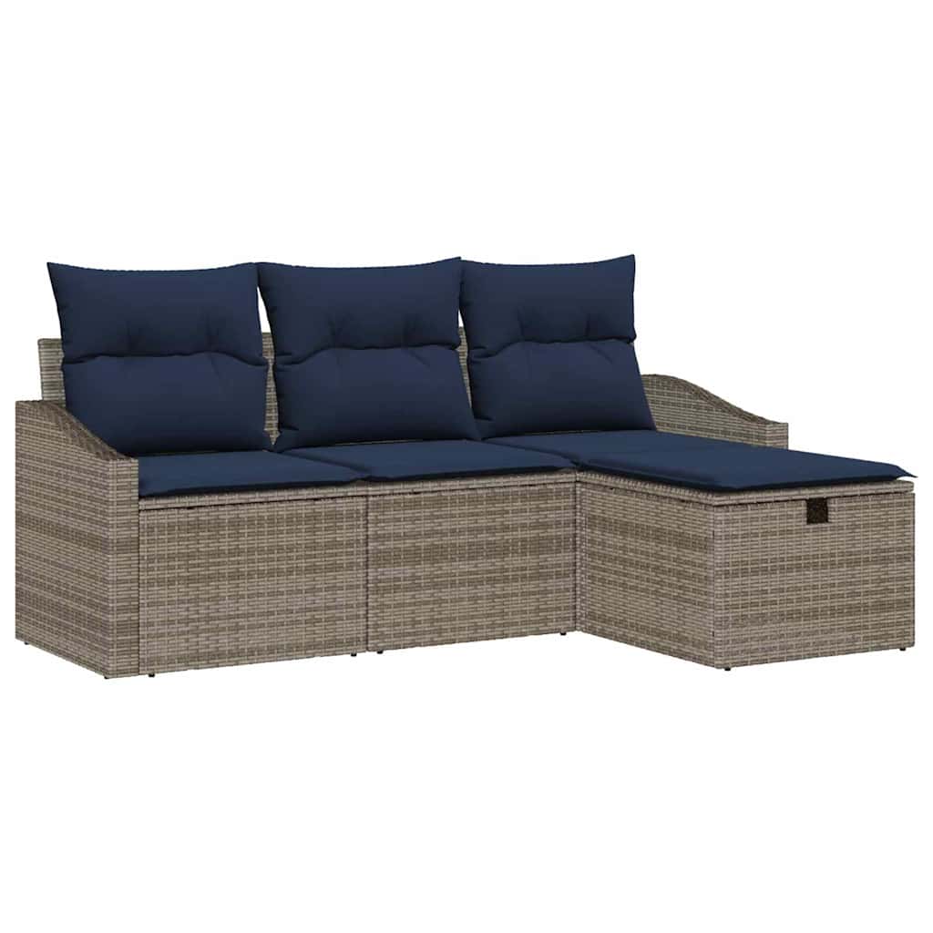 Ensemble de Canapés avec coussin 3 pcs polyrotin - XIOS
