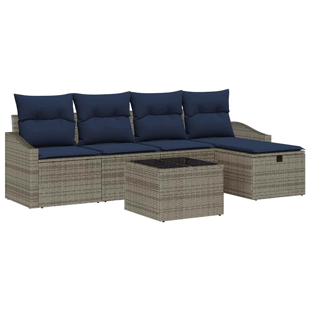 Ensemble de Canapés avec coussin 5 pcs polyrotin - XIOS