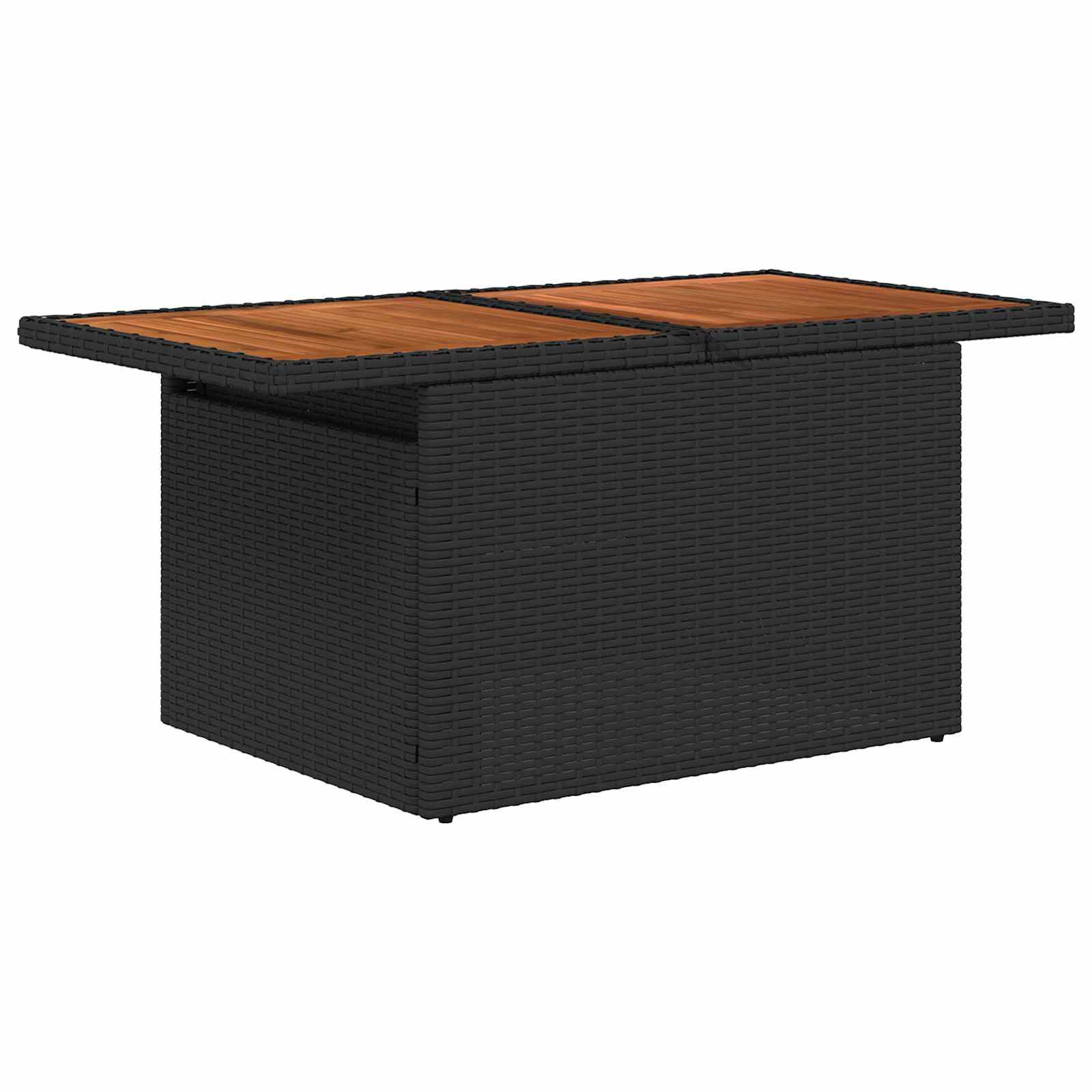 Ensemble de canapé de jardin 6 pcs Noir polyrotin - XIOS