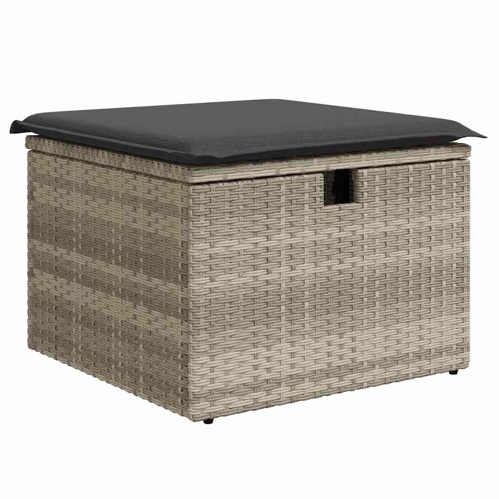 Ensemble de canapé de jardin 8 pcs Gris polyrotin - XIOS