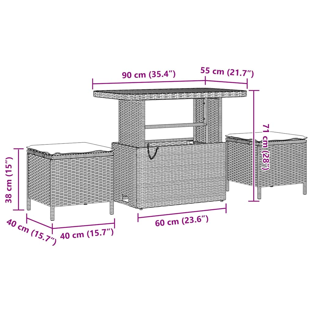 Ensemble de canapé de jardin 9 pcs Gris polyrotin - XIOS