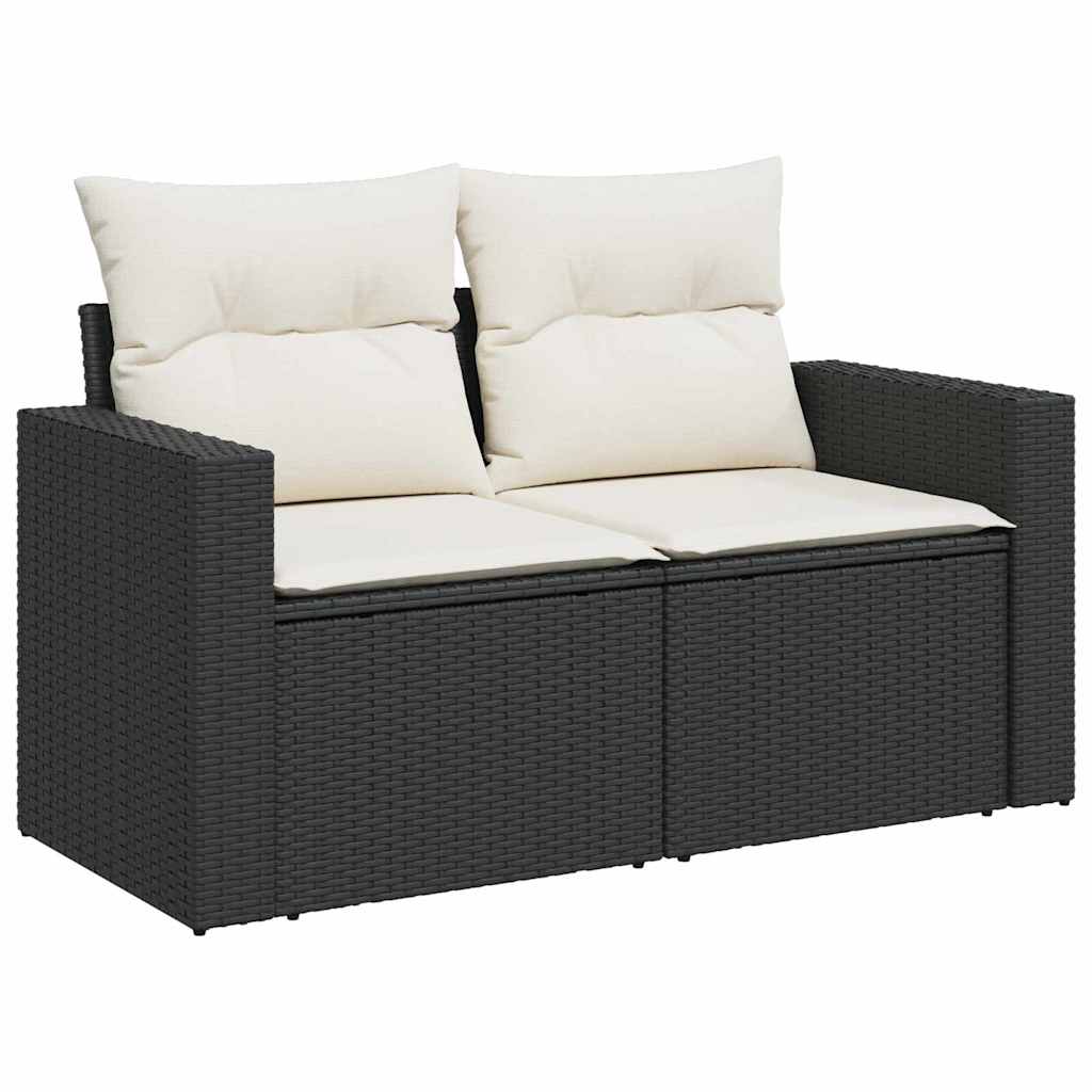 Ensemble de canapé de jardin 11 pcs Noir polyrotin - XIOS