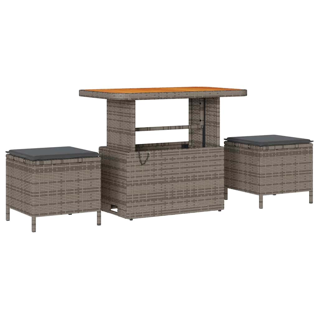 Ensemble de canapé de jardin 9 pcs Gris polyrotin - XIOS