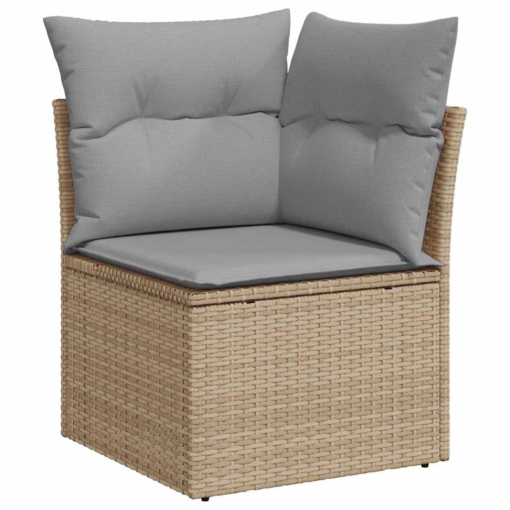 Ensemble de canapé de jardin 11 pcs Beige polyrotin - XIOS
