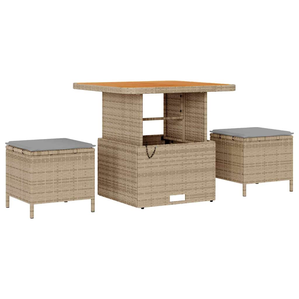 Ensemble de canapé de jardin 9 pcs Beige Poly rotin - XIOS