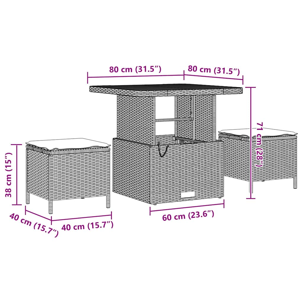 Ensemble de canapé de jardin 9 pcs Gris Poly rotin - XIOS