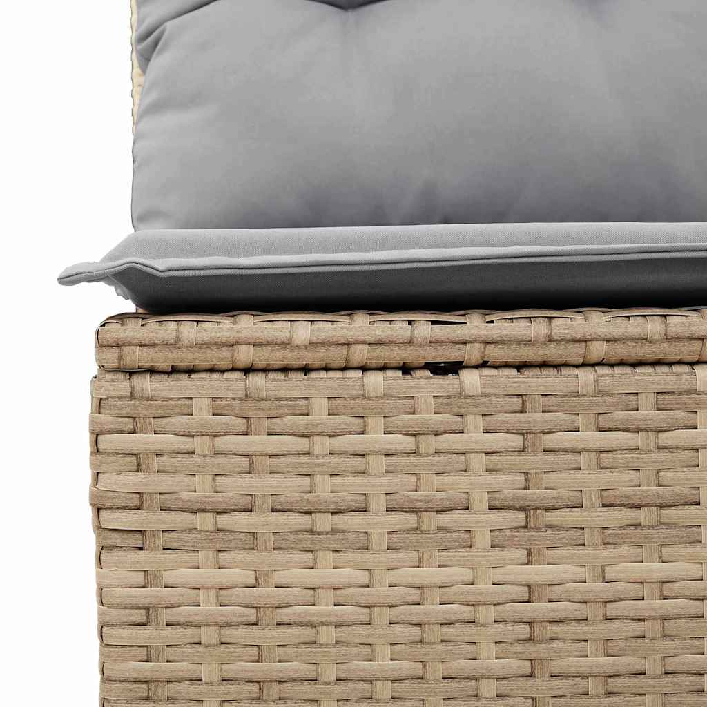 Ensemble de canapé de jardin avec coussin 8 pcs Beige polyrotin - XIOS