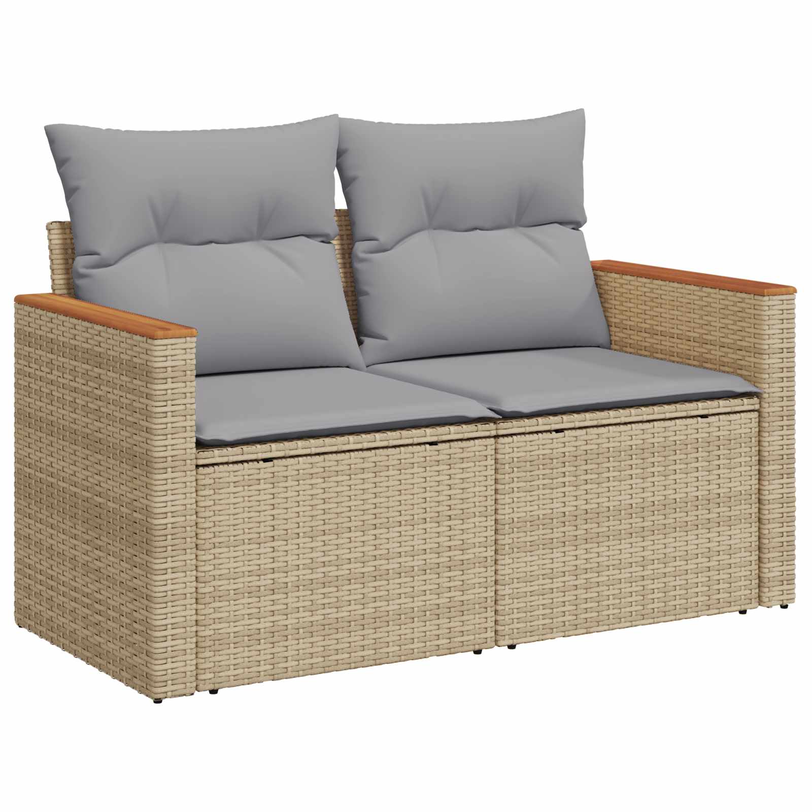 Ensemble de canapé de jardin 8 pcs Beige polyrotin - XIOS