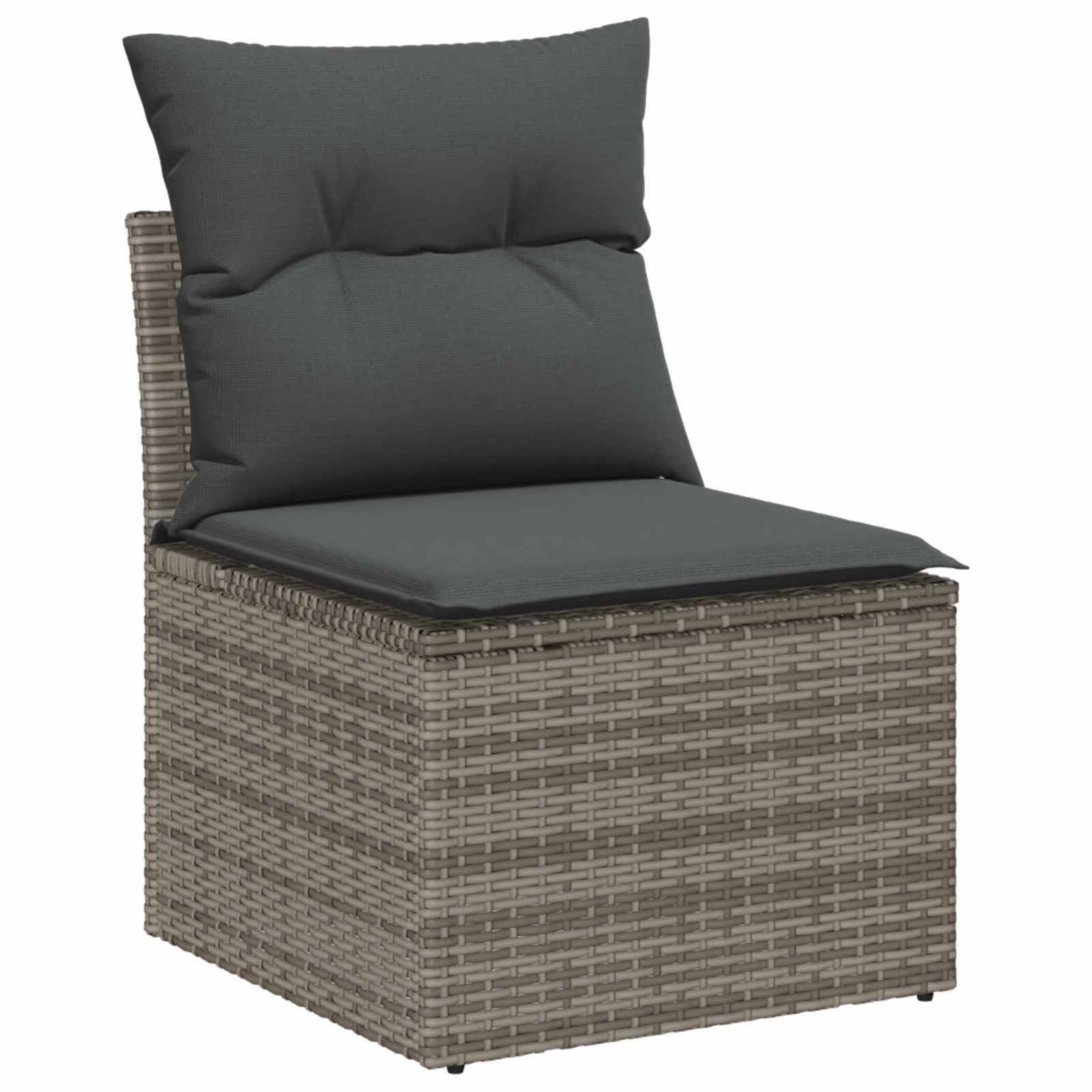 Ensemble de canapé de jardin 9 pcs Gris polyrotin - XIOS