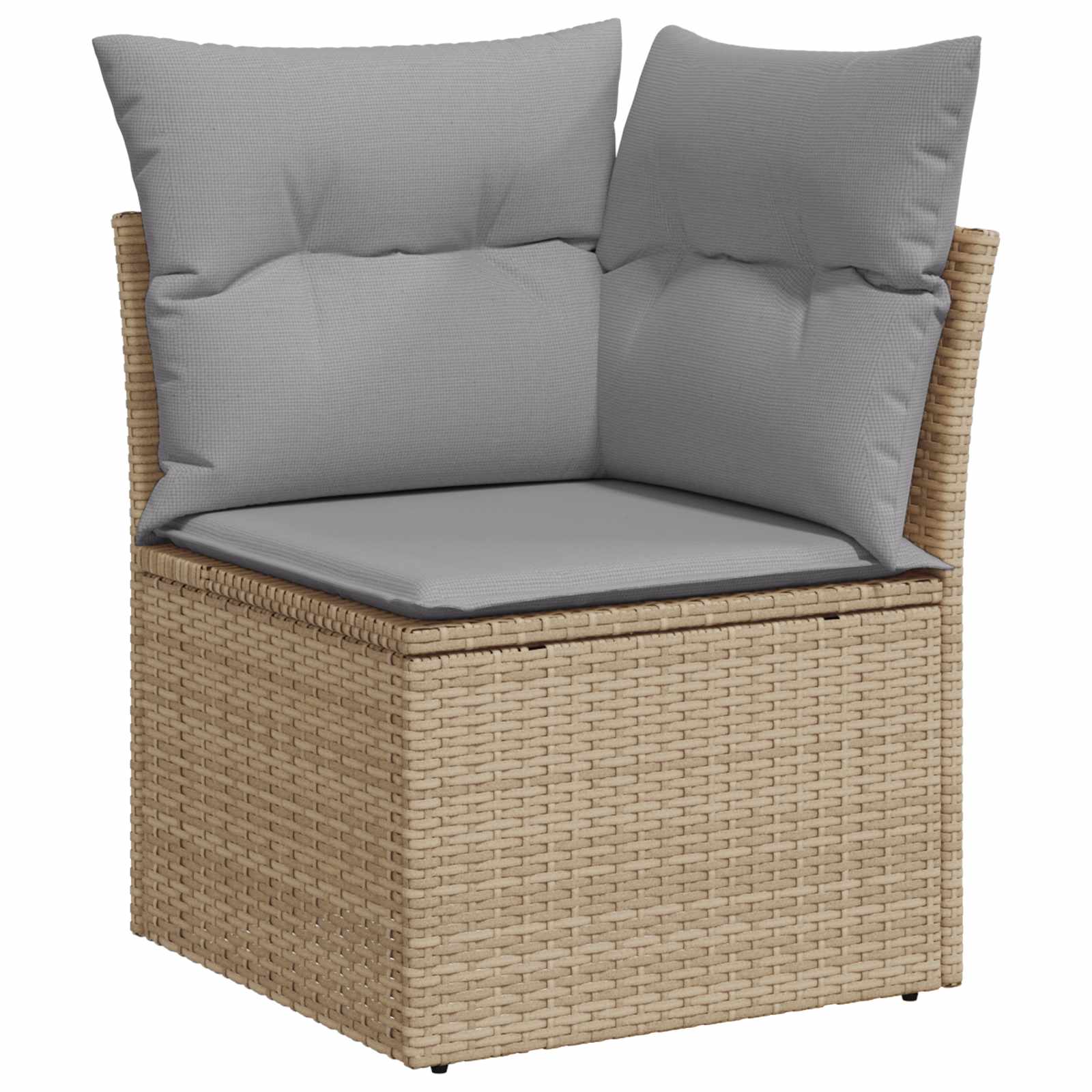Ensemble de canapé de jardin 11 pcs Beige polyrotin - XIOS