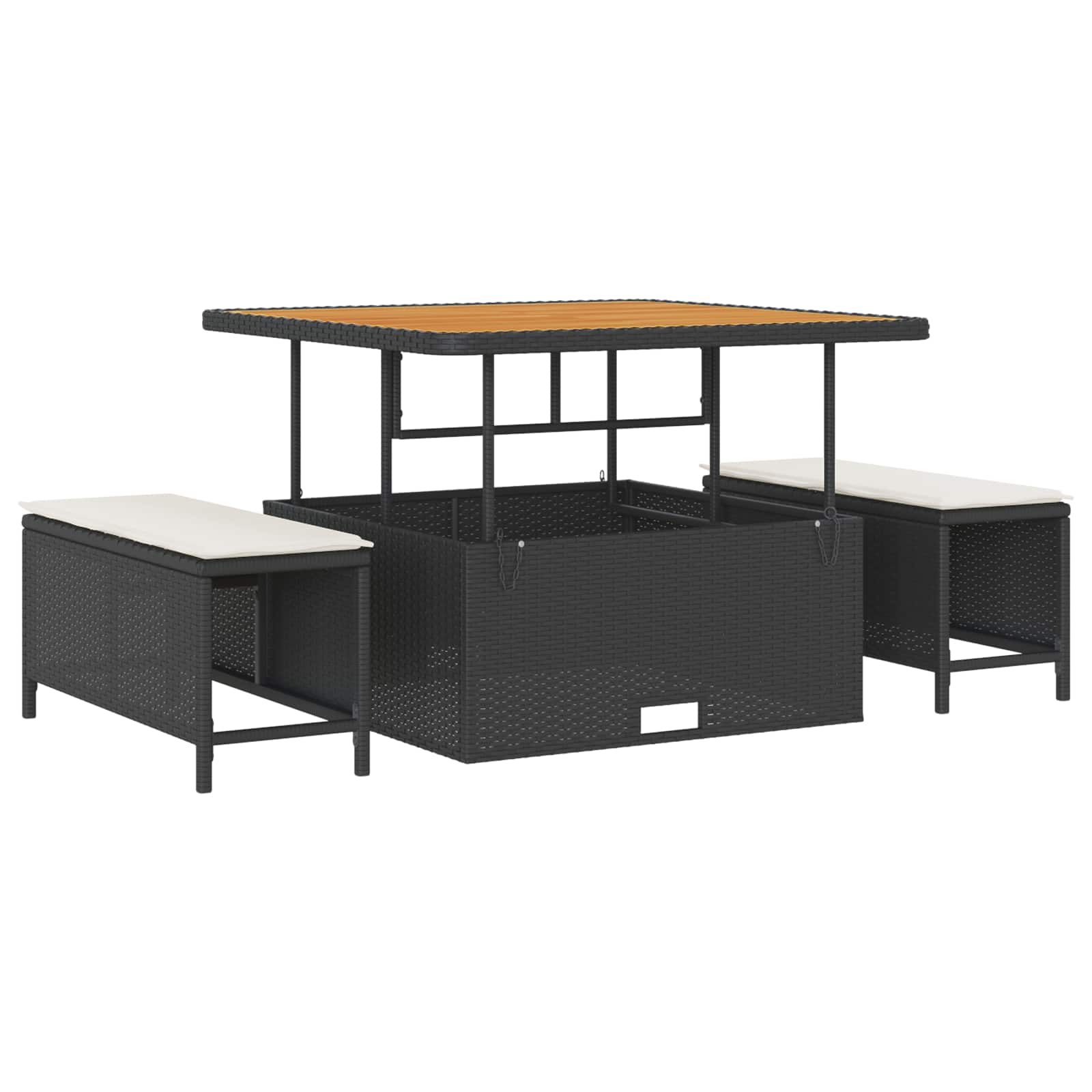 Ensemble de canapé de jardin 11 pcs Noir polyrotin - XIOS