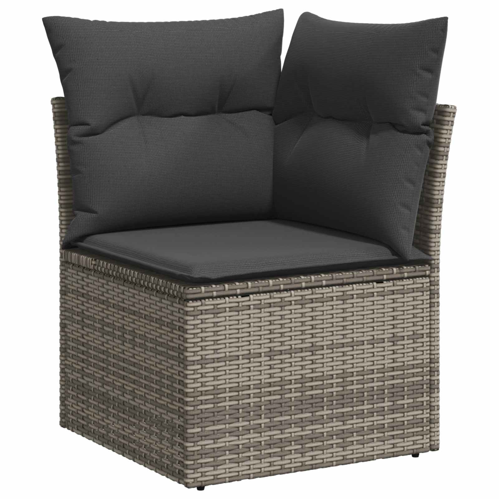 Ensemble de canapé de jardin 9 pcs Gris polyrotin - XIOS
