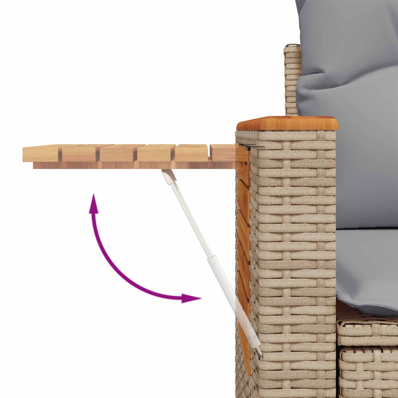 Ensemble de canapé de jardin 8 pcs Beige polyrotin - XIOS