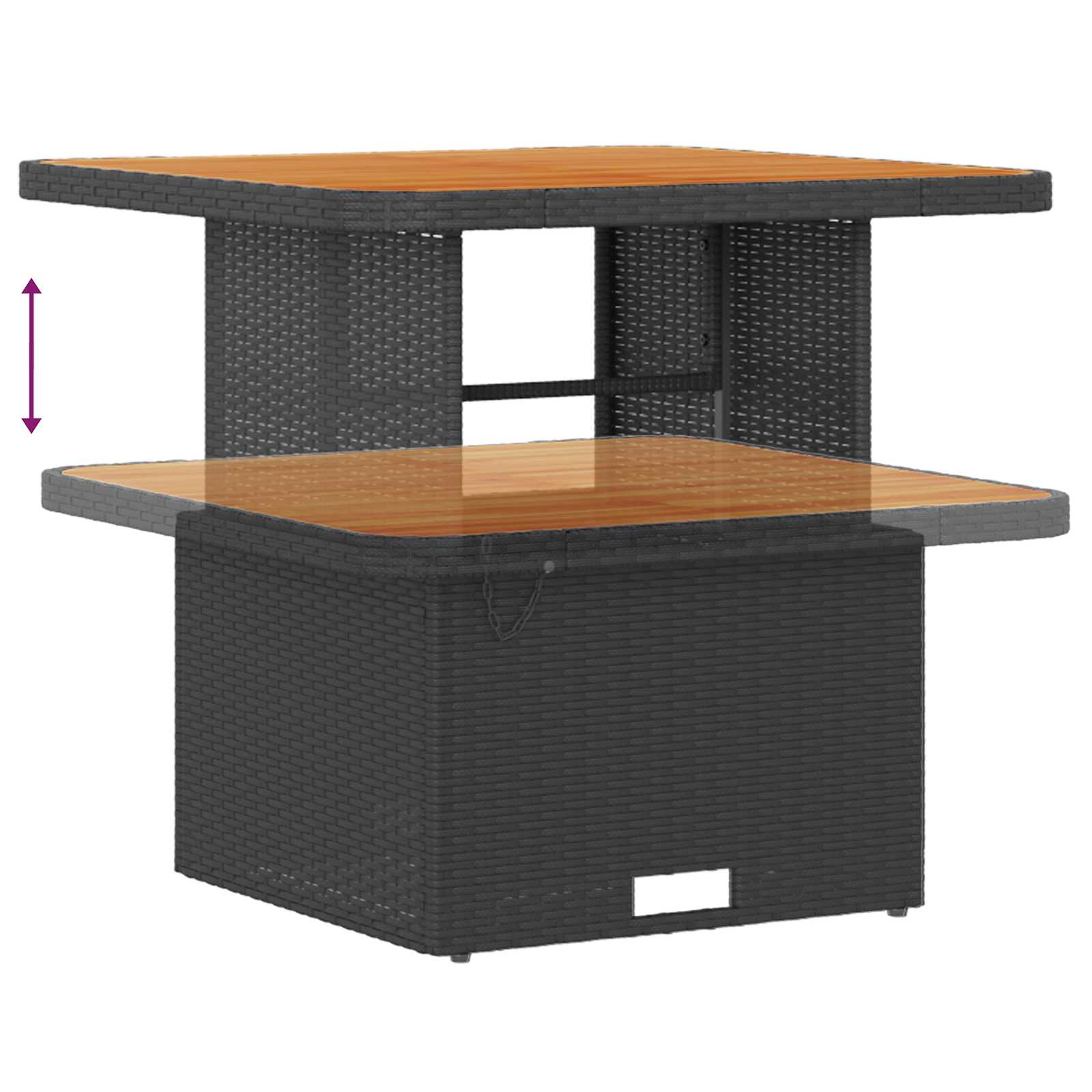 Ensemble de canapé de jardin 9 pcs Noir polyrotin - XIOS