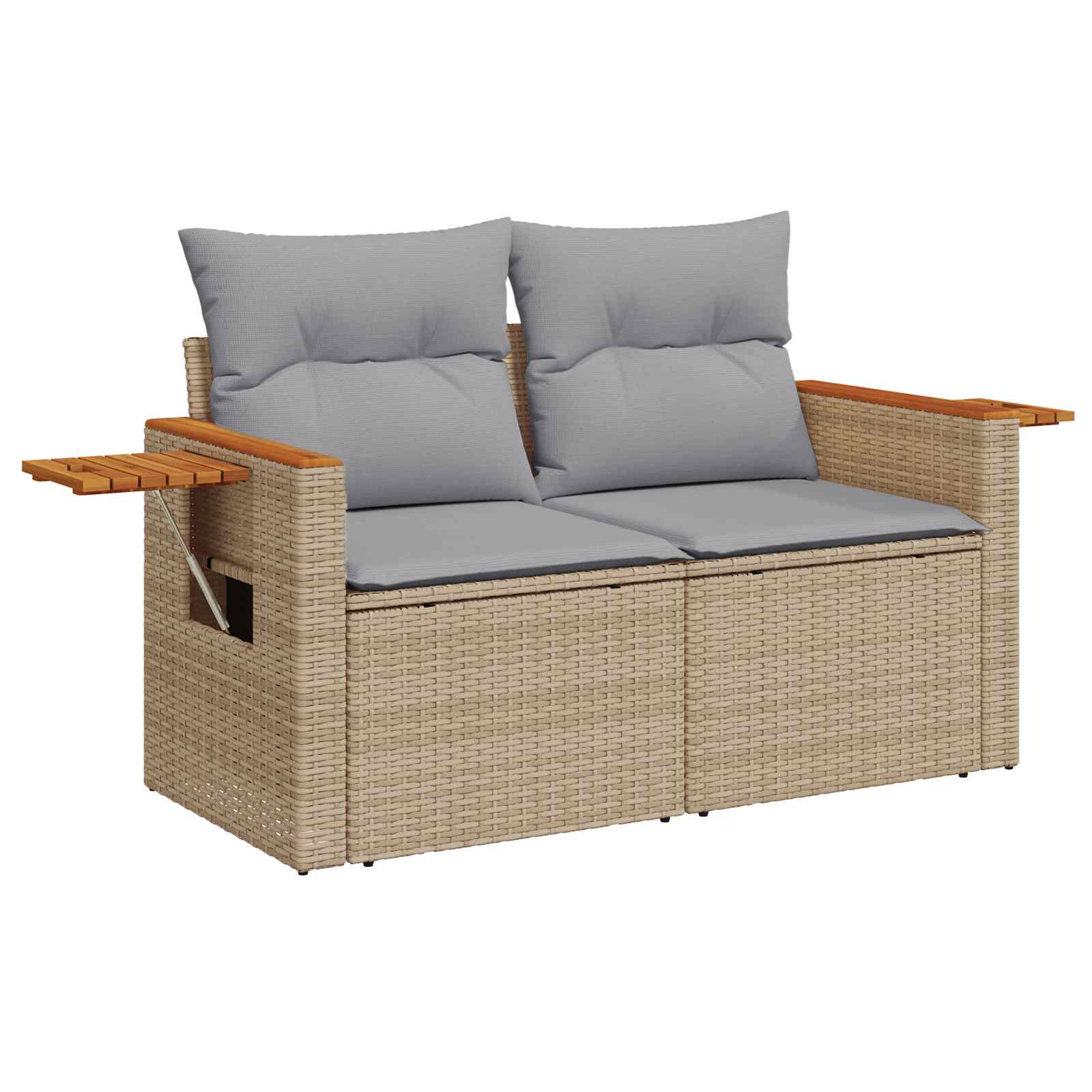 Ensemble de canapé de jardin 9 pcs Beige polyrotin - XIOS