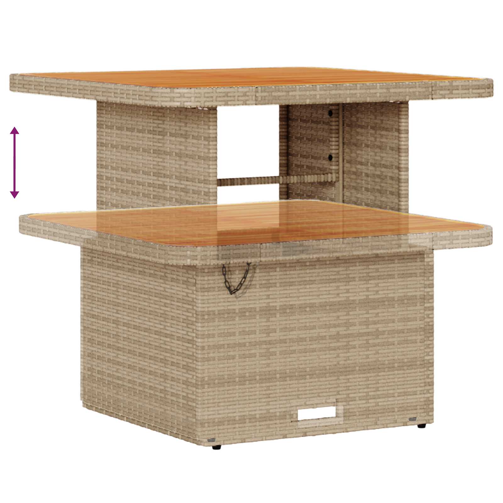 Ensemble de canapé de jardin 9 pcs Beige polyrotin - XIOS