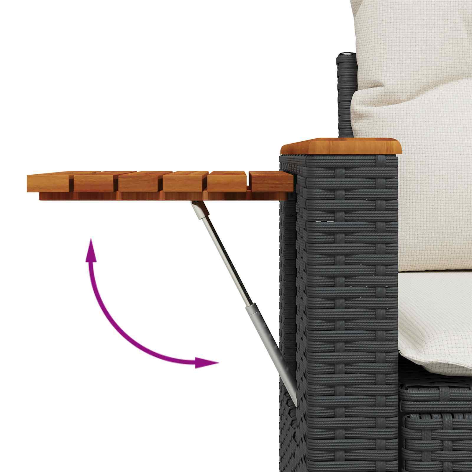 Ensemble de canapé de jardin 11 pcs Noir polyrotin - XIOS
