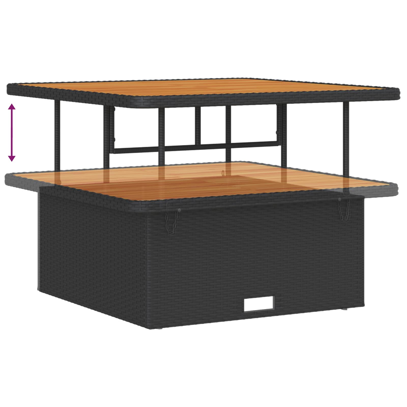 Ensemble de canapé de jardin 11 pcs Noir polyrotin - XIOS
