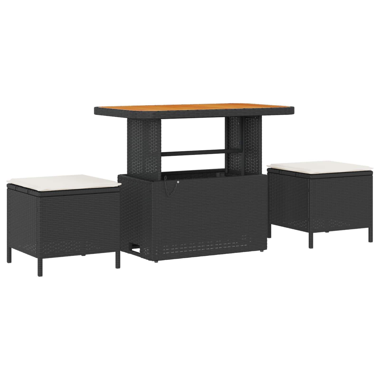 Ensemble de canapé de jardin 9 pcs Noir polyrotin - XIOS