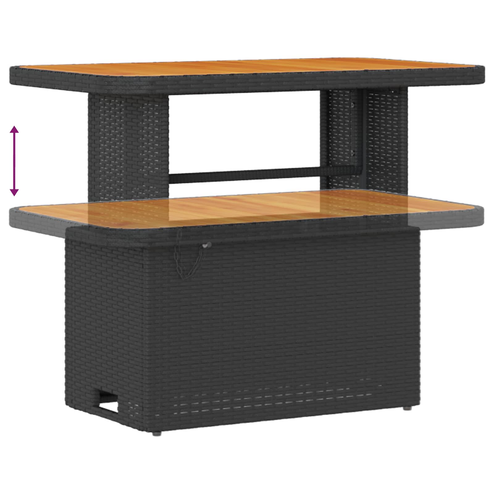 Ensemble de canapé de jardin 9 pcs Noir polyrotin - XIOS