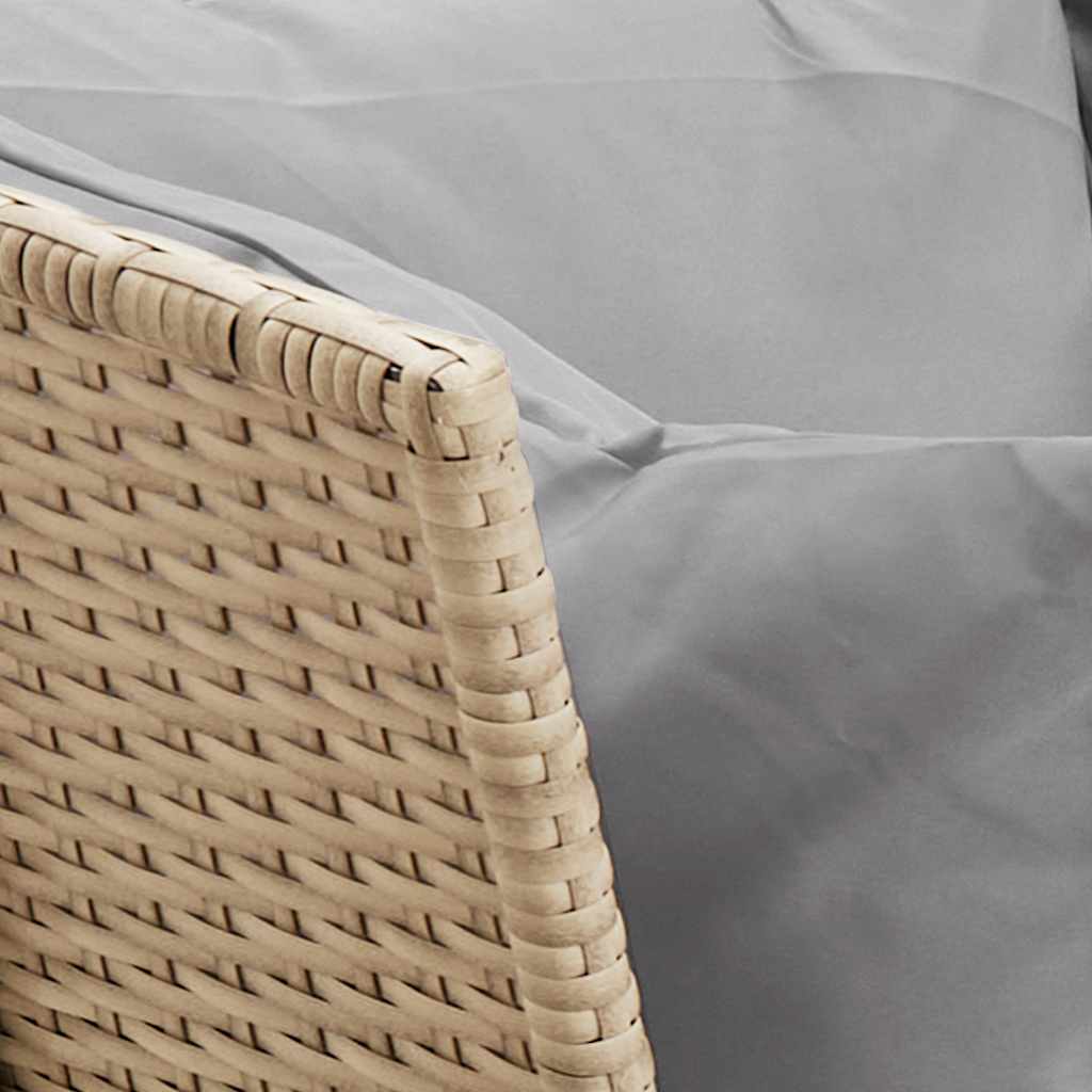 Canapé de jardin avec coussins beige résine tressée - XIOS